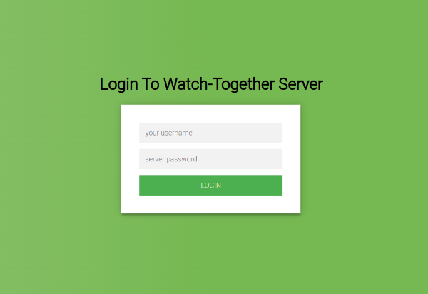 login page